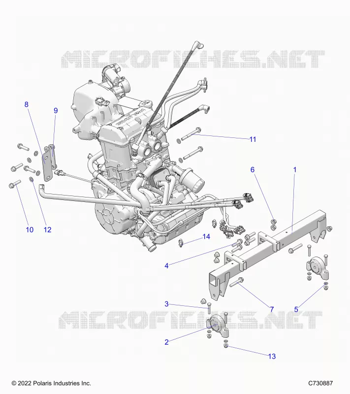 MOTEUR, MOUNTING & LONG BLOCK