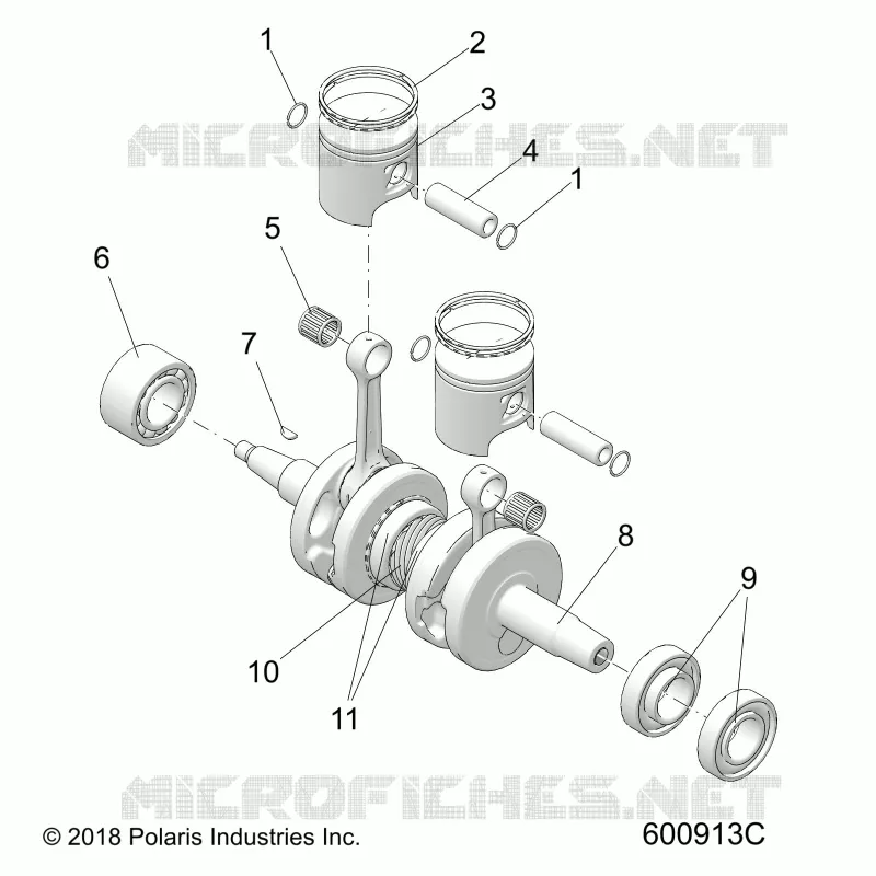 ENGINE, PISTON ET VILEBREQUIN