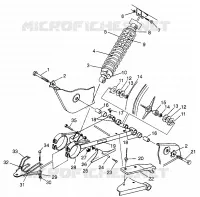BRAS OSCILLANT ET AMORTISSEUR ARRIERE XPLORER 300 W969130 (4935903590C001)