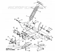 BRAS OSCILLANT ET AMORTISSEUR ARRIERE  (Prior to Serial #2295881) Magnum 2x4 W957544 (4926852685B010)