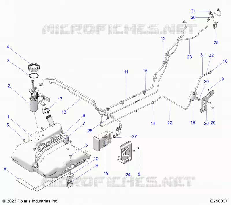SYSTÃˆME D'ALIMENTATION, EVAP FUEL TANK ASM.