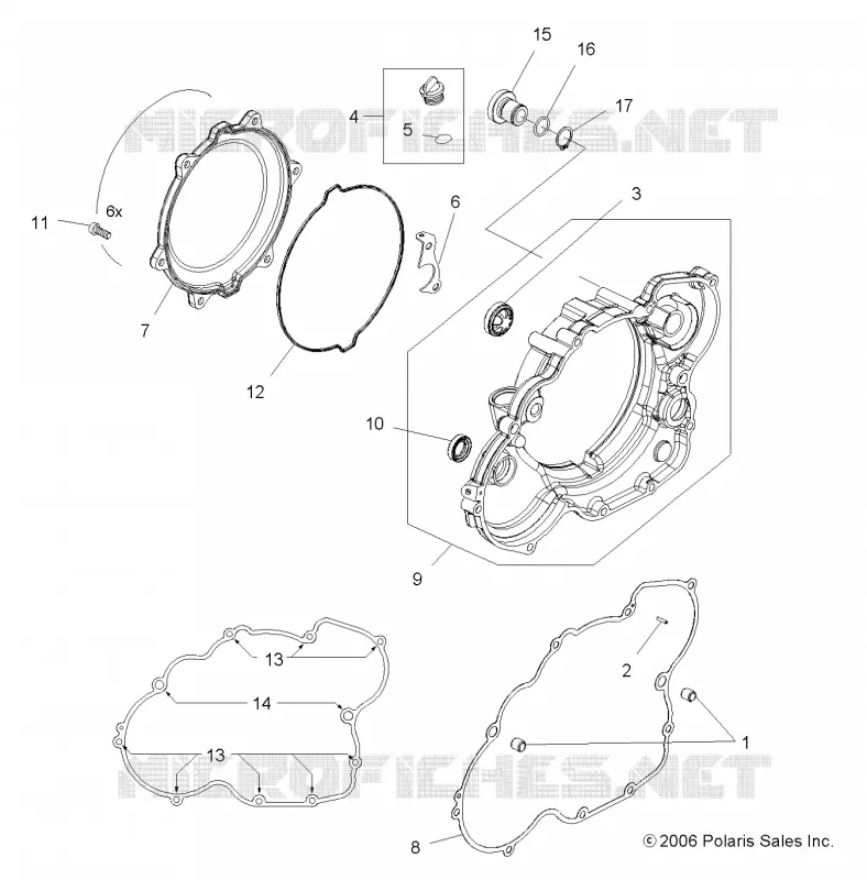 MOTEUR, COUVERCLE D'EMBRAYAGE