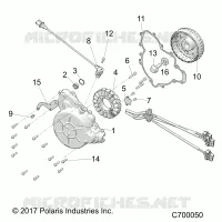 ENGINE, STATOR AND VOLANT MOTEUR