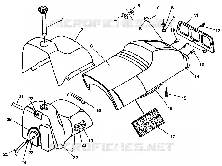 SIEGE ET RESERVOIR 440 XCR SP 0961760 (4931583158A007)