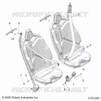 SIEGE BELT MOUNTING, FRONT, STANDARD