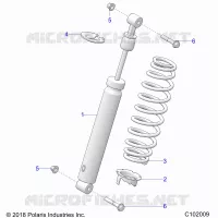 SUSPENSION, AMORTISSEUR AVANT