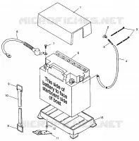 SUPPORT BATTERIE SLT 700 B964166 and  Intl. SLT 700 I964166 (4933923392B005)