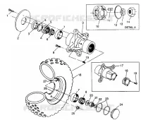 ROUE AVANT 6X6 400L W968740 and 6X6 400L Norwegian N968740 (4935963596B008)