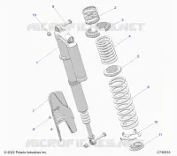 SUSPENSION, REAR SUPPORT AMORTISSEUR , STANDARD/PREMIUM