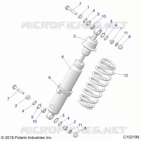 SUSPENSION, AMORTISSEUR AVANT