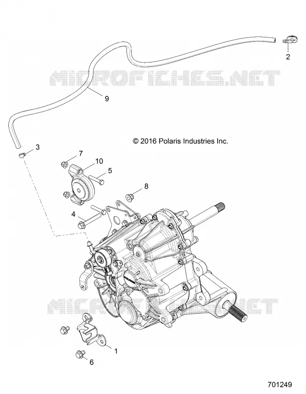 SYSTÈME DE TRANSMISSION, MAIN GEARCASE MOUNTING- Z17VHA57A2/E57AU (701249)
