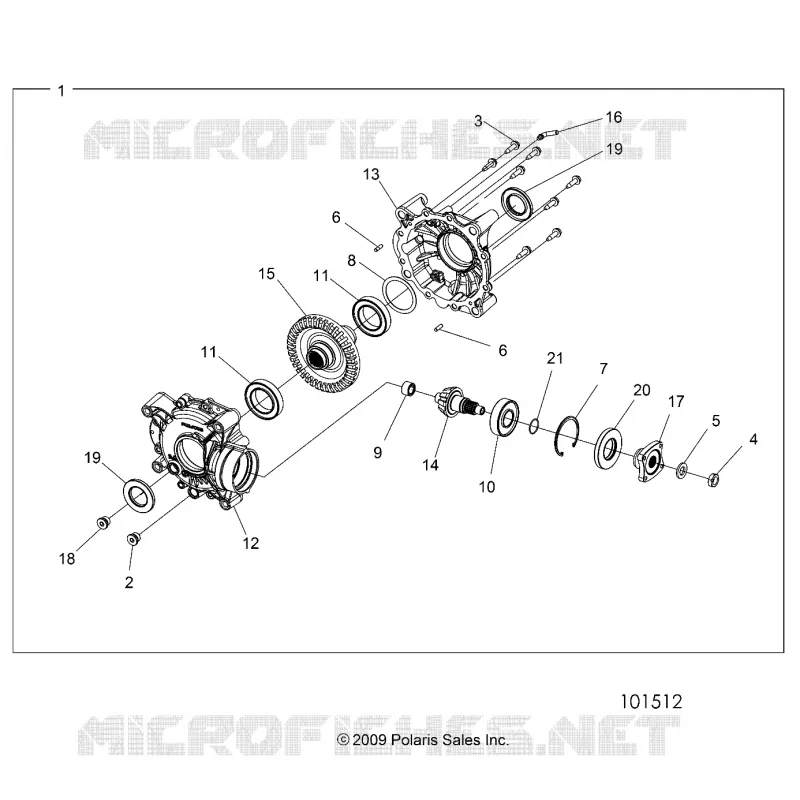 SYSTÃˆME DE TRANSMISSION, REAR GEARCASE INTERNALS