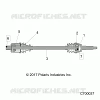 SYSTEME DE TRANSMISSION, REAR HALF SHAFT (TO 7/01/2018]