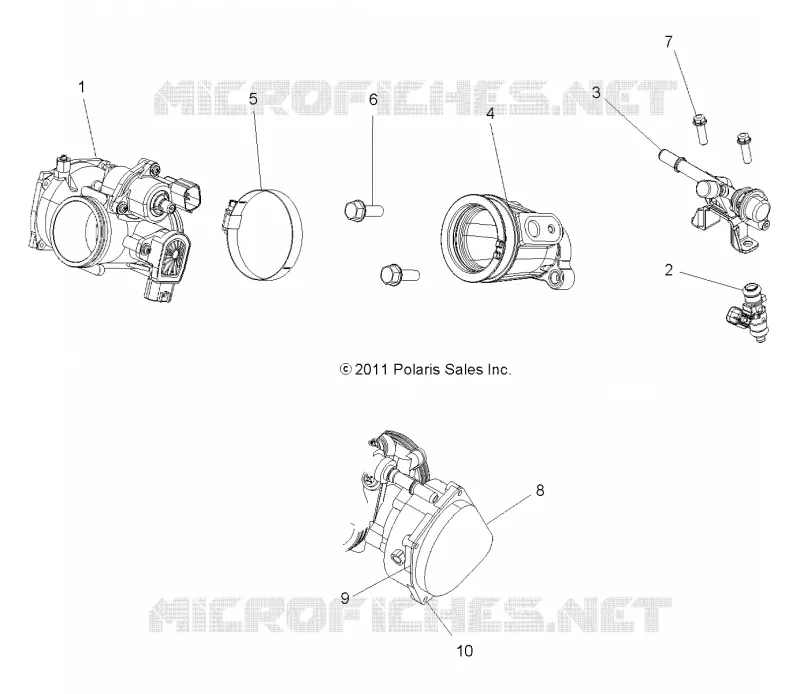 ENGINE, CORPS DE PAPILON AND FUEL RAIL