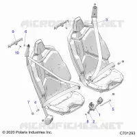 SIEGE BELT MOUNTING, FRONT, STANDARD -Z22R4E92AD/AJ (C701293)