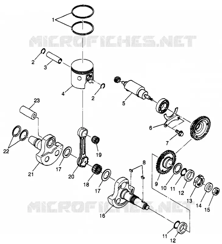 PISTON ET VILEBREQUIN SCRAMBLER 400L W97BC38C (4939893989C014)