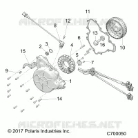 ENGINE, STATOR AND VOLANT MOTEUR