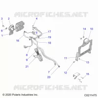 ELECTRICITE, HORN AND LICENSE PLATE BRACKET
