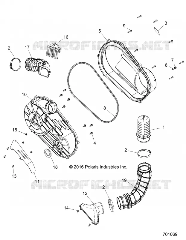 DRIVE TRAIN, COUVERCLE D'EMBRAYAGE AND DUCTING