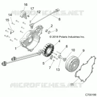 ENGINE, STATOR AND VOLANT MOTEUR