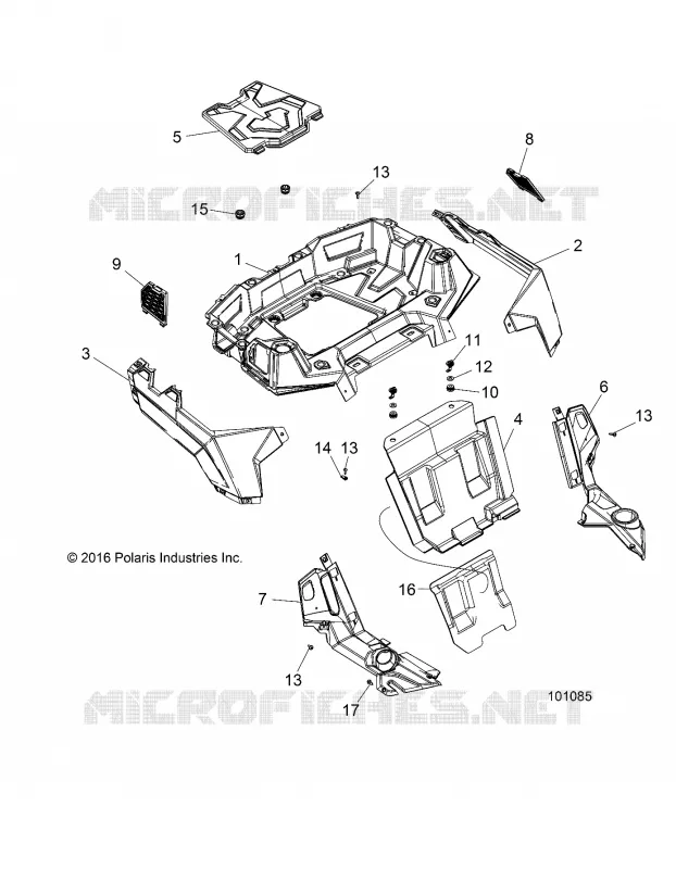 CARROSSERIE ARRIERE RACK AND FENDERS
