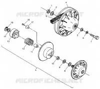 EMBRAYAGE DE TRANSMISSION SPORTSMAN 400L W97AC38C (4939673967C002)