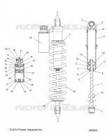 SUSPENSION, AMORTISSEUR ARRIERE TRACK, W/RES.
