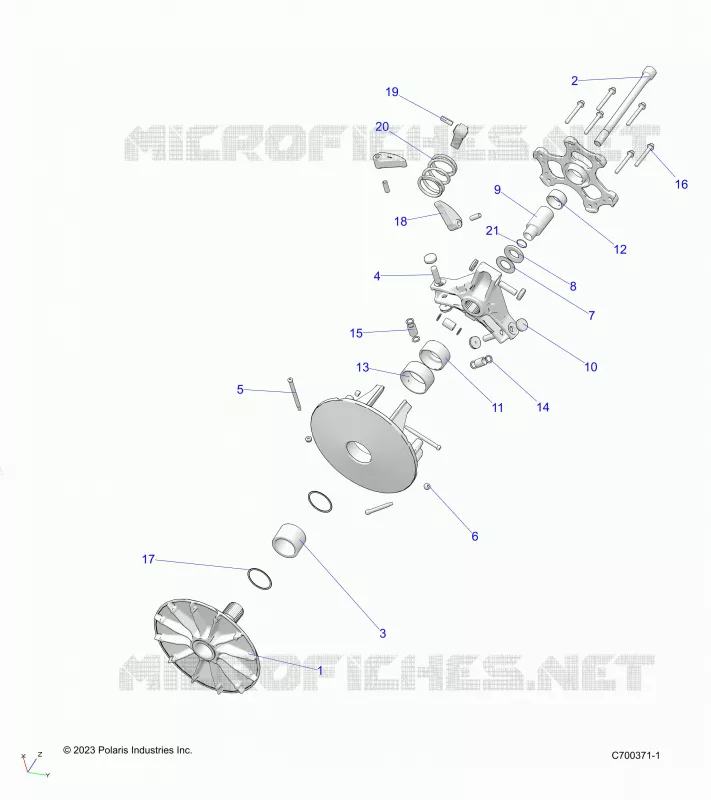 SYSTÃˆME DE TRANSMISSION, PRIMARY CLUTCH