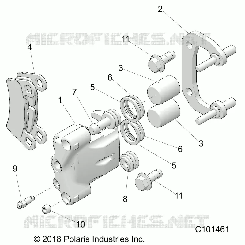 FREINS, DOUBLE BORE CALIPER