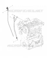 ENGINE, JAUGE D'HUILE AND GUARD