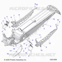 CHASSIS, PROTECTION D'EMBRAYAGE, FOOTRESTS, AND RUNNINGBOARDS