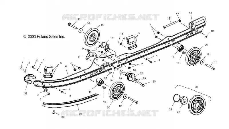 FIXATION RAIL SUSPENSION