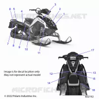 EMBLEMES,  POLARIS BLUE SIDE PANEL W/WHITE ACCENT