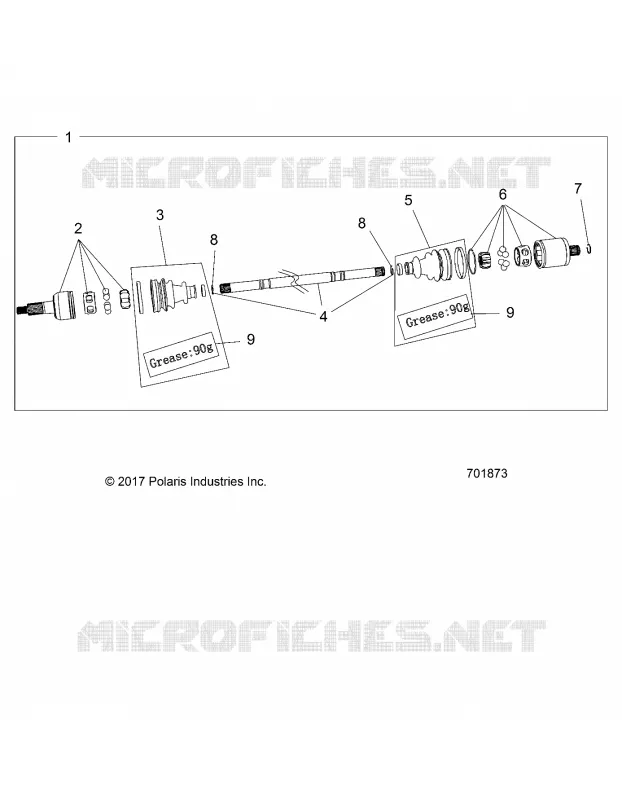 SYSTÃˆME DE TRANSMISSION, REAR HALF SHAFT
