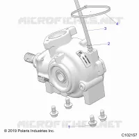 SYSTÃˆME DE TRANSMISSION, GEARCASE MOUNTING, FRONT