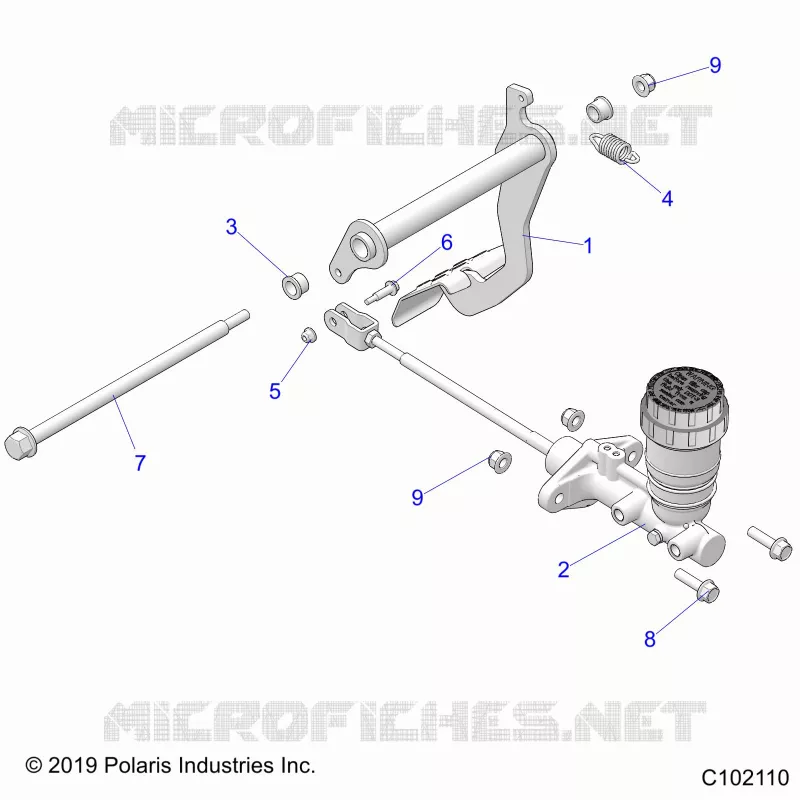 BRAKES, PEDAL AND MAITRE CYLINDRE MOUNTING