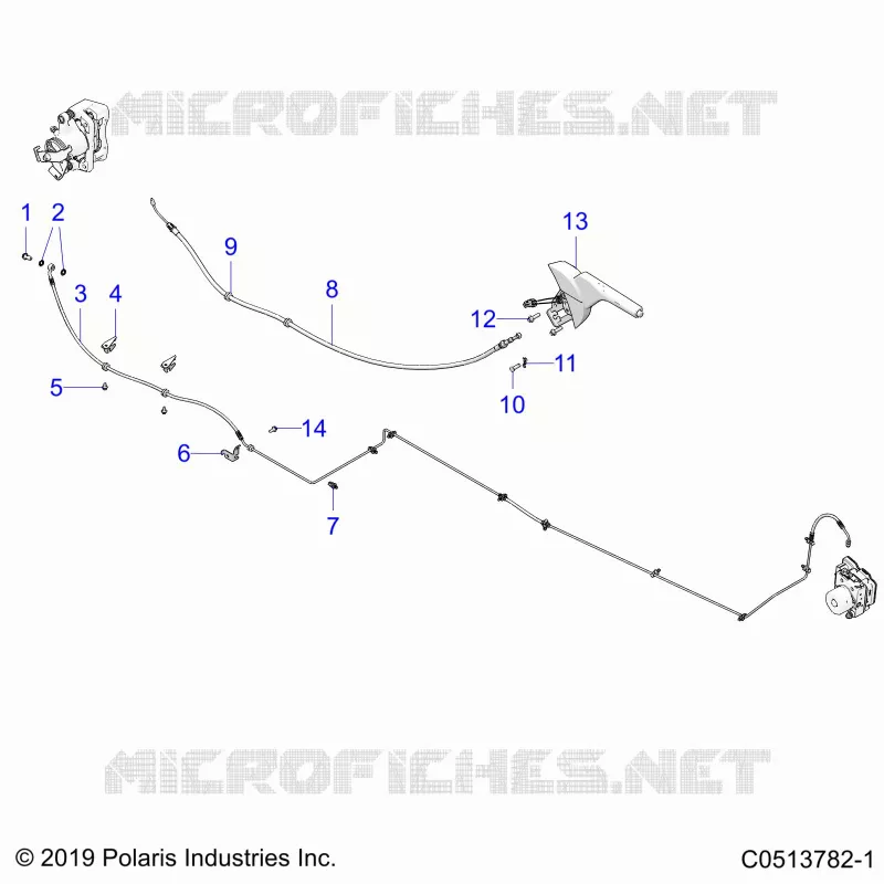 FREIN ARRIERE BRAKE LINE AND PARK BRAKE