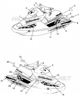 EMBLEMES HURRICANE B964466 and Intl. HURRICANE I964466 (4935733573A008)