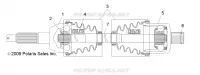 DRIVE TRAIN, TRANSMISSION ARRIERE SHAFT