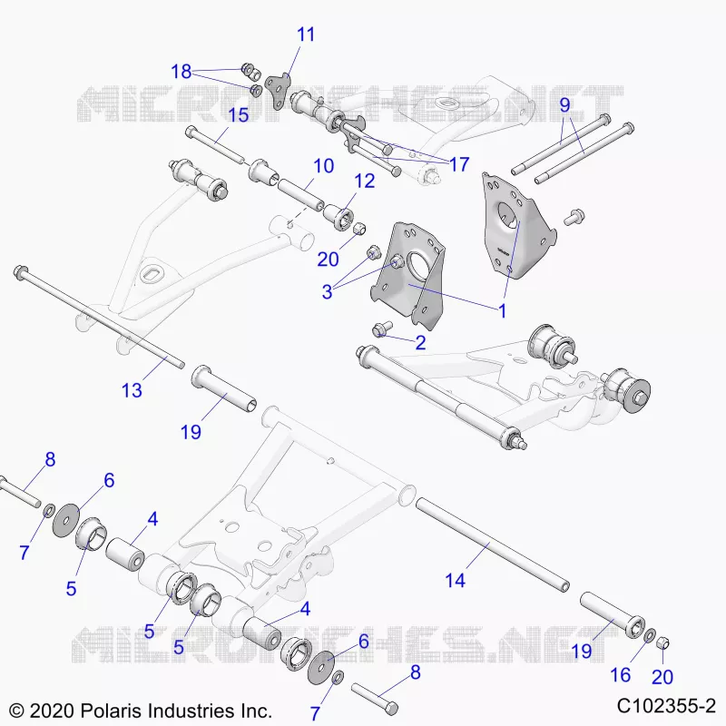 SUSPENSIONDLE CONTROL ARM MOUNTING- A21S6E57A1/3A1 (C102355-2)
