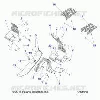 CHASSIS, PROTECTION D'EMBRAYAGE AND FOOTRESTS