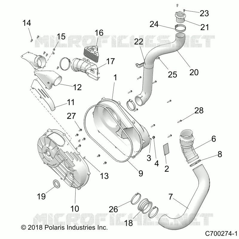 DRIVE TRAIN, COUVERCLE D'EMBRAYAGE AND DUCTING