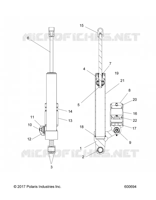SUSPENSION, AMORTISSEUR ARRIERE TRACK (ADVENTURE, XC)