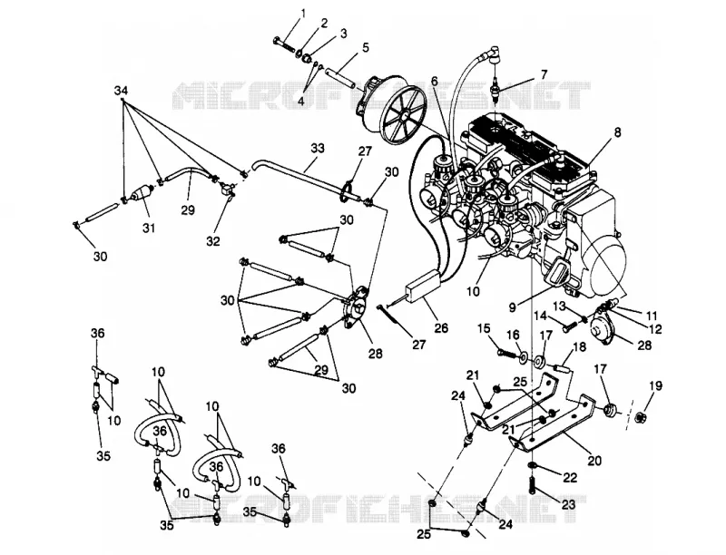 SUPPORT MOTEUR 600 XCR 0961676 and EUROPEAN 600 XCR E961676 (4932123212C001)