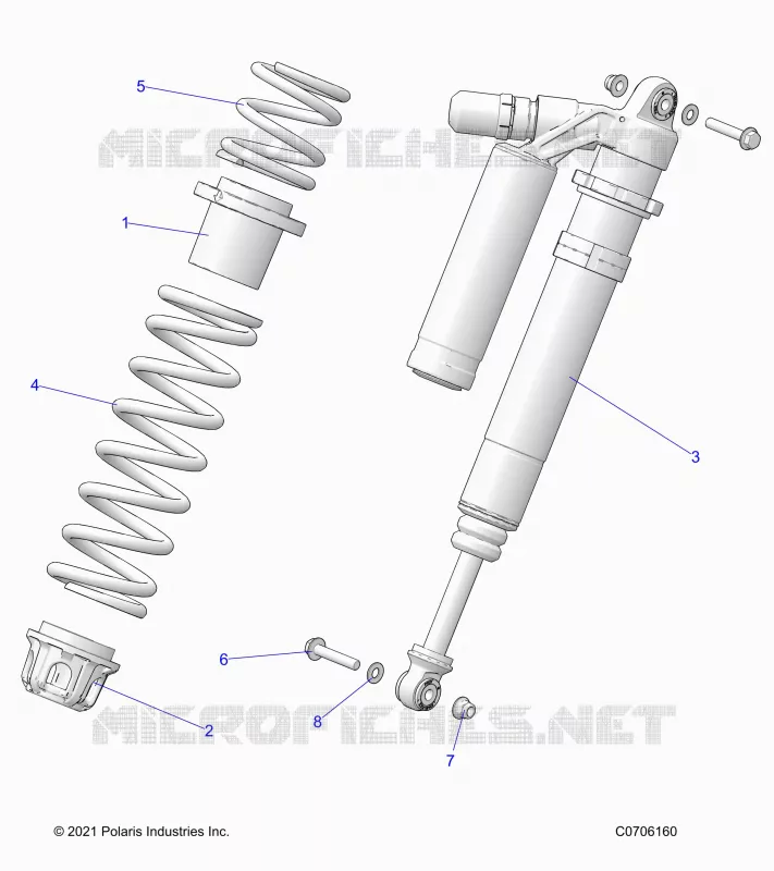 SUSPENSION, AMORTISSEUR AVANT MOUNTING, DELUXE
