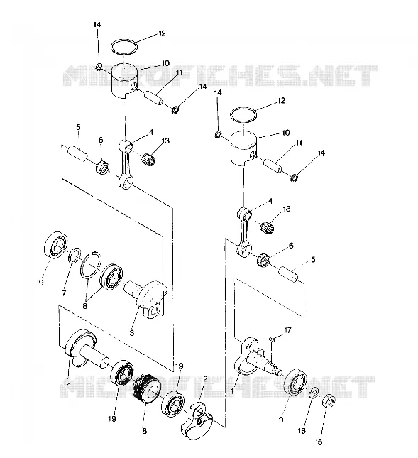 PISTON AND VILEBREQUIN SPRINT E/S (4915431543025A)