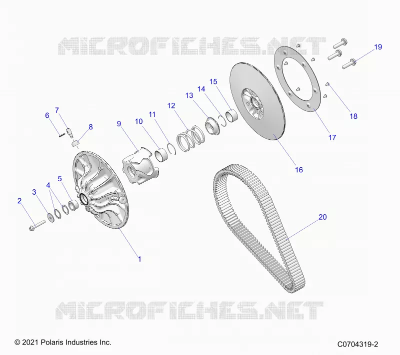 SYSTÃˆME DE TRANSMISSION, SECONDARY CLUTCH