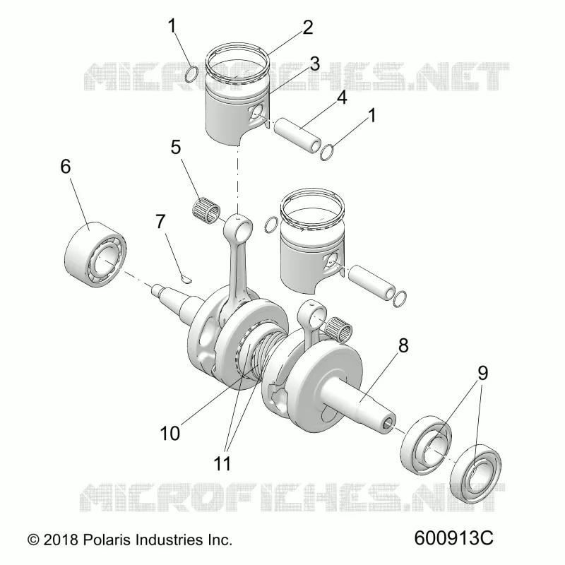 ENGINE, PISTON ET VILEBREQUIN