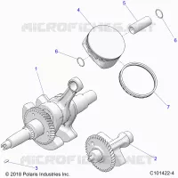 ENGINE, VILEBREQUIN, PISTON AND BALANCE SHAFT