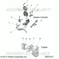 BRAKES, CALIPER AND MASTER CYLINDRE ASM.
